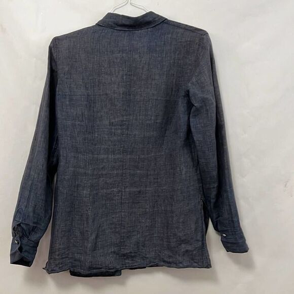 PAPERWHITE 100% LINEN BUTTON DOWN SHIRT SIZE 6 - Picture 4 of 9